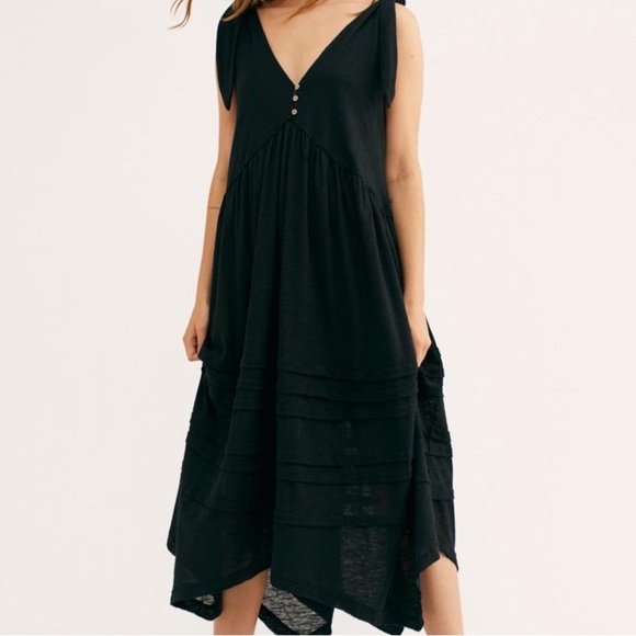 Free People Beach Bay Breeze Maxi Dress in Black Size S - Picture 2 of 16